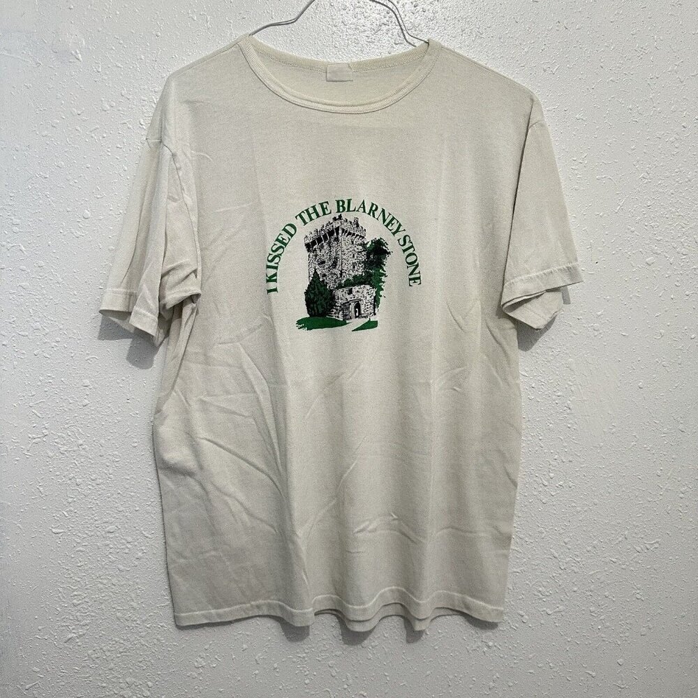 Vintage Single Stitch Short Sleeve T-shirt I Kissed the Blarney Stone Mens XL